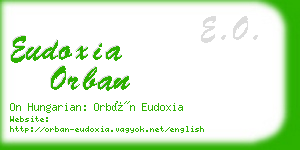 eudoxia orban business card